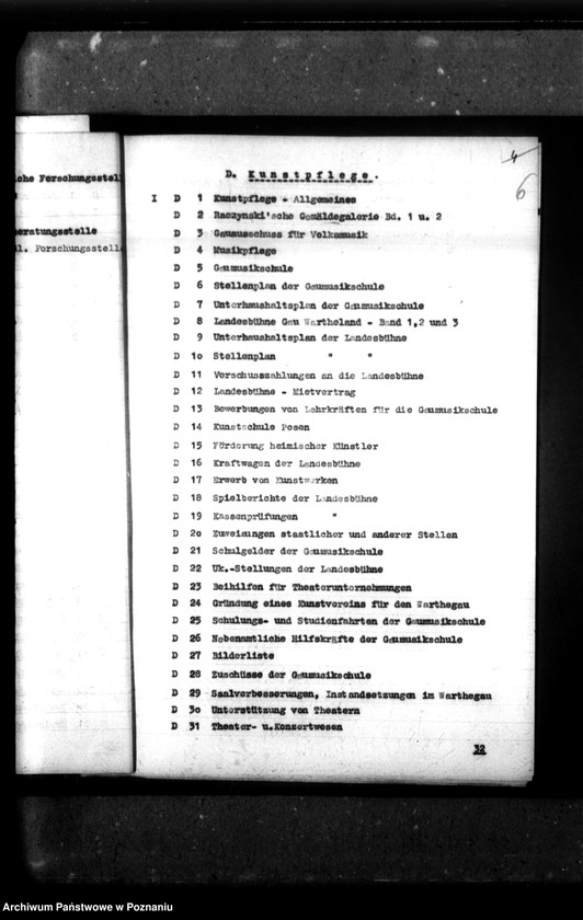 Obraz 10 z jednostki "Aktenverzeichnis - Abteilung IV, Kultur."