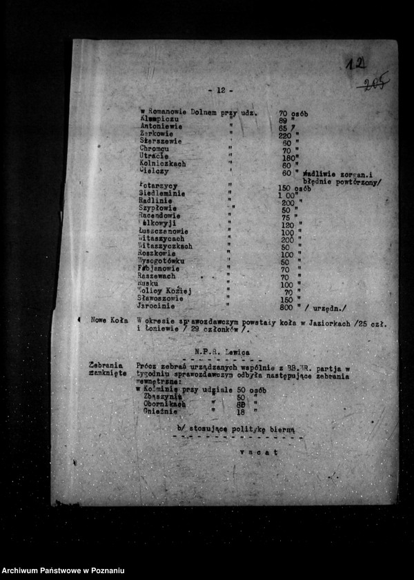 Obraz 16 z jednostki "Sprawozdania tygodniowe z życia społeczno-politycznego i z życia mniejszości narodowych za okres od 31 października do 27 listopada 1930 r."