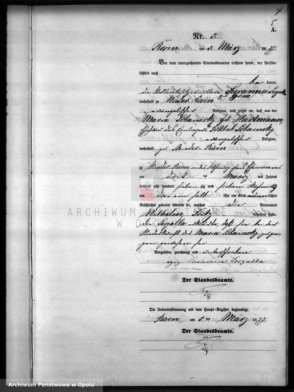 image.from.unit.number "Geburts-Neben-Register Standesamts Rosen pro 1877"