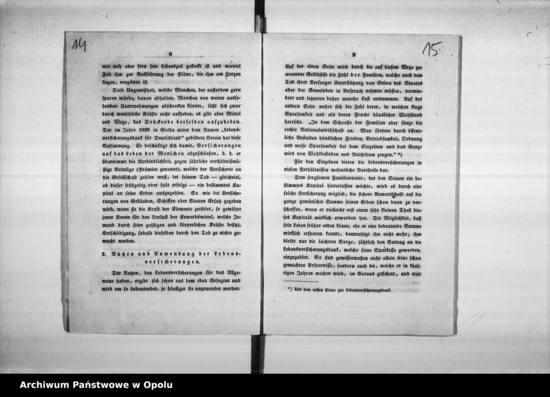 Obraz 14 z jednostki "Acta des Magistrats Oppeln betreffend Lebens - und Alters - Versorgungs - Versicherungen. De Anno 1850-1864"