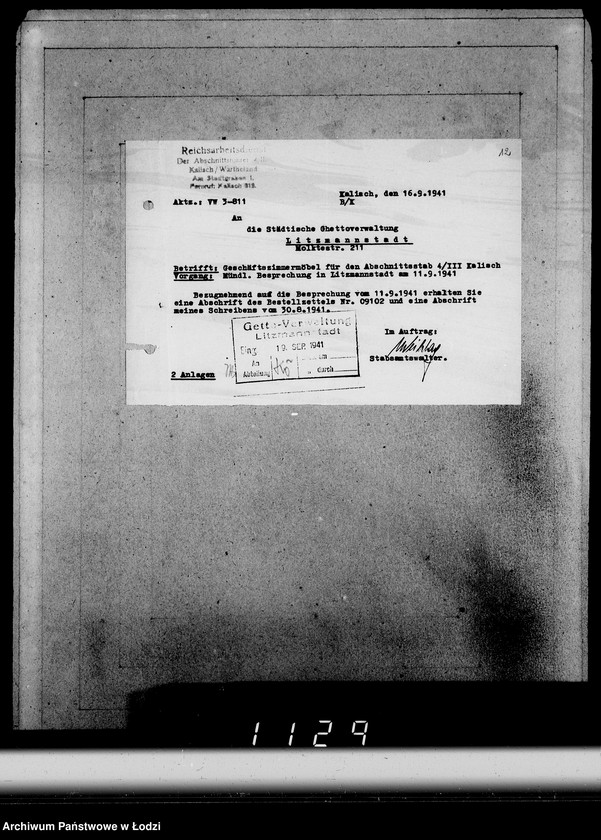 Obraz 16 z jednostki "Konto 00, Komm.221-240. [Rachunki i potwierdzenia odbioru mebli biurowych, kuchennych]"