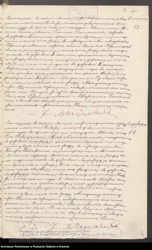 Obraz 20 z jednostki "Księga urodzeń, małżeństw i zgonów Parafii [Rzymskokatolickiej] Chełmno [za] 1908 rok"