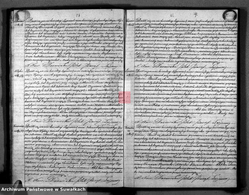 image.from.unit.number "Duplikat aktów urodzenia małżeństw zejscia Parafii Lejpuny R. 1853"
