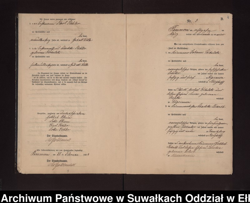 image.from.unit.number "Heiraths-Neben-Register des Preussischen Standes-Amtes Neuhoff Kreis Loetzen"