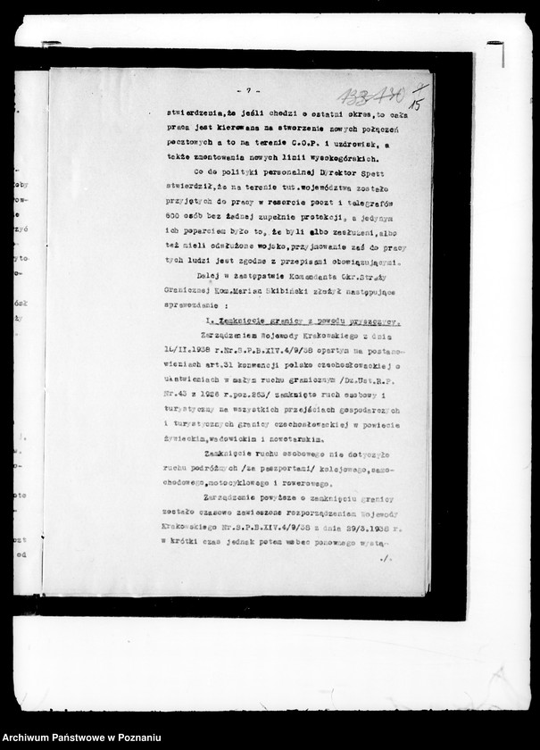 Obraz 19 z jednostki "/Zebranie periodyczne wojewódzkie naczelników władz i urzędów niezespolonych II instancji/"