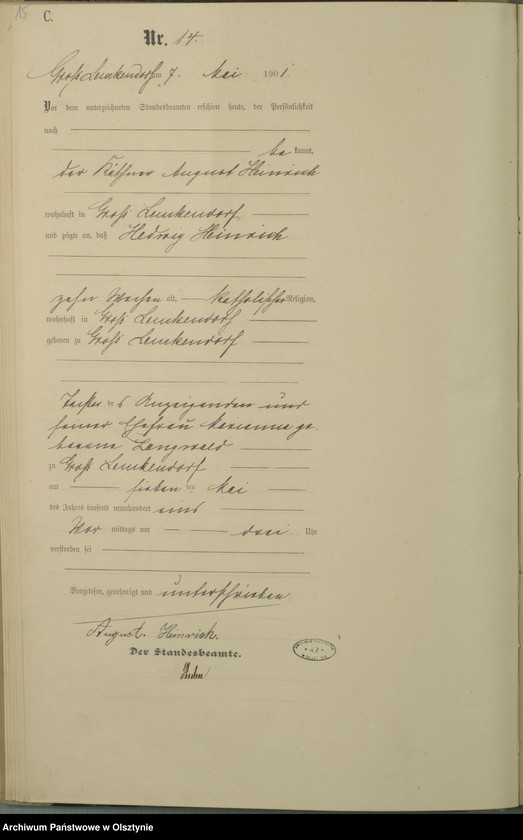 image.from.unit.number "Sterbe-Haupt-Register Nr 1 - 47 i 1 - 49"