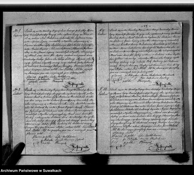 image.from.unit.number "Duplikat Zaślubionych, Urodzonych i Zmarłych Okręgu Wiejsieje Wyznania Moyżeszowego za rok 1852"