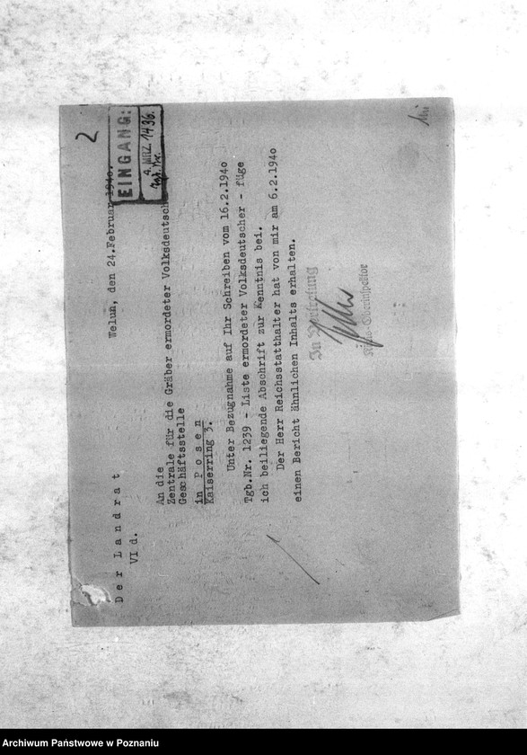 Obraz 6 z jednostki "Amtliche Meldungen Kreis Welun (Wieluń)"