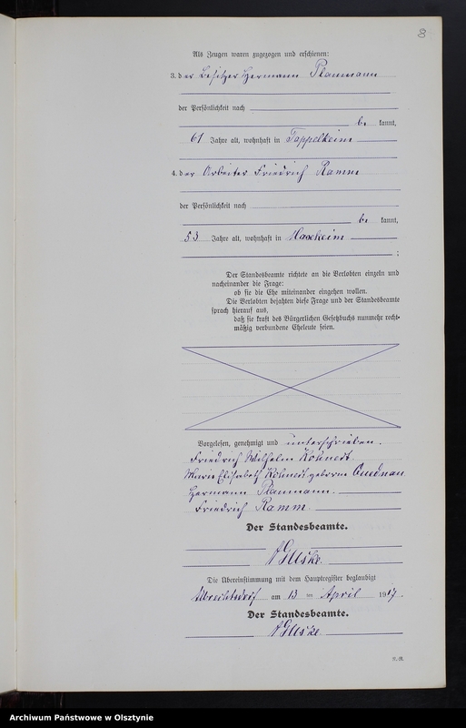 image.from.unit.number "Heiraths-Neben-Register Nr 1 - 9 [ Księga małżeństw - wtóropis ]"