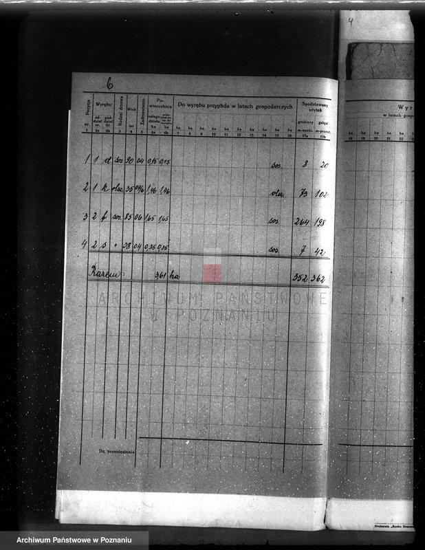 image.from.unit.number "Plan urządzenia gospodarstwa leśnego Baborówko-Baborowo powiat szamotulsko-obornicki 1929-1939"