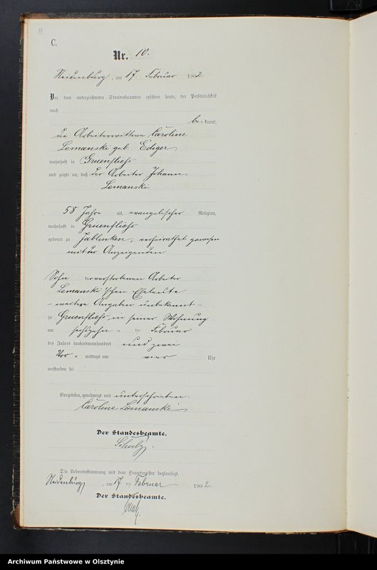 image.from.unit.number "Sterbe-Neben-Register Nr 1 - 70"