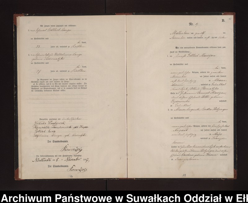 image.from.unit.number "Heiraths-Neben-Register des Preussischen Standes-Amtes Neuhoff Kreis Loetzen"