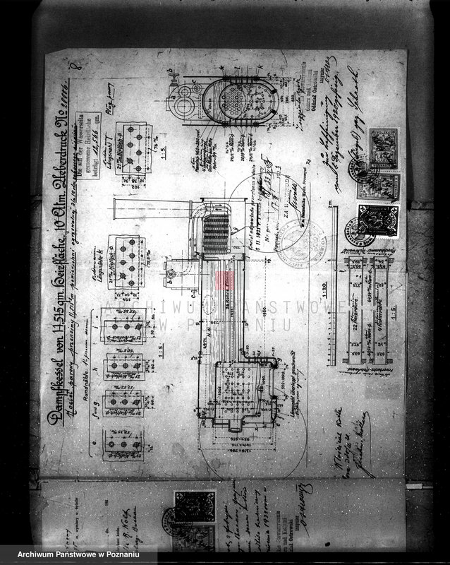 Obraz 12 z jednostki "Majętność Góra pow. jarociński, własność Fischer von Mollard nr fabr. kotła 20006 nr woj. kotła 92"