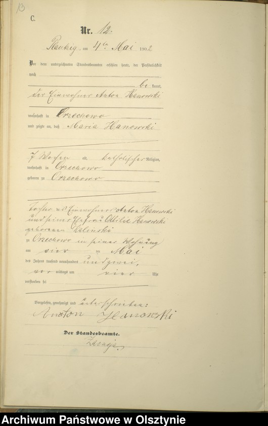 image.from.unit.number "Sterbe-Haupt-Register Nr 1 - 26"