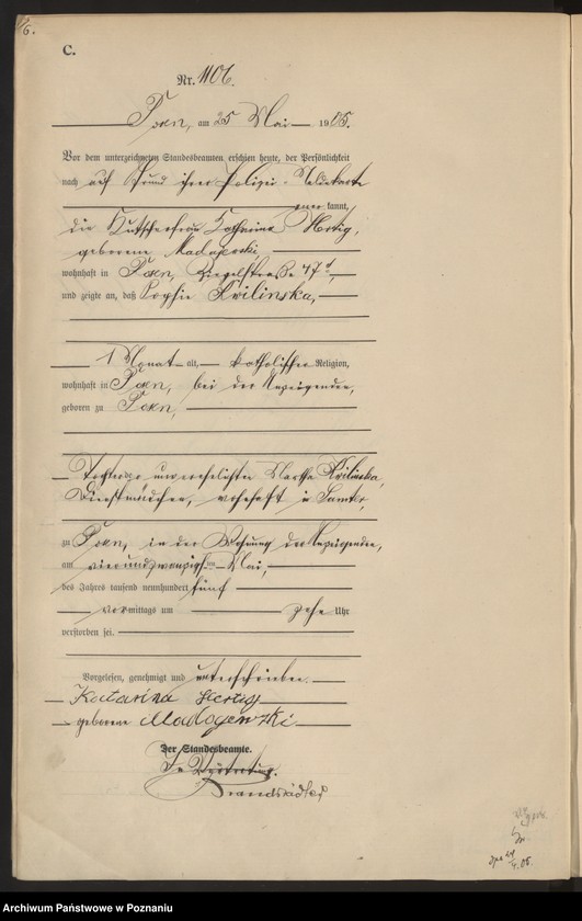 Obraz 8 z jednostki "Księga miejscowa zgonów tom III"