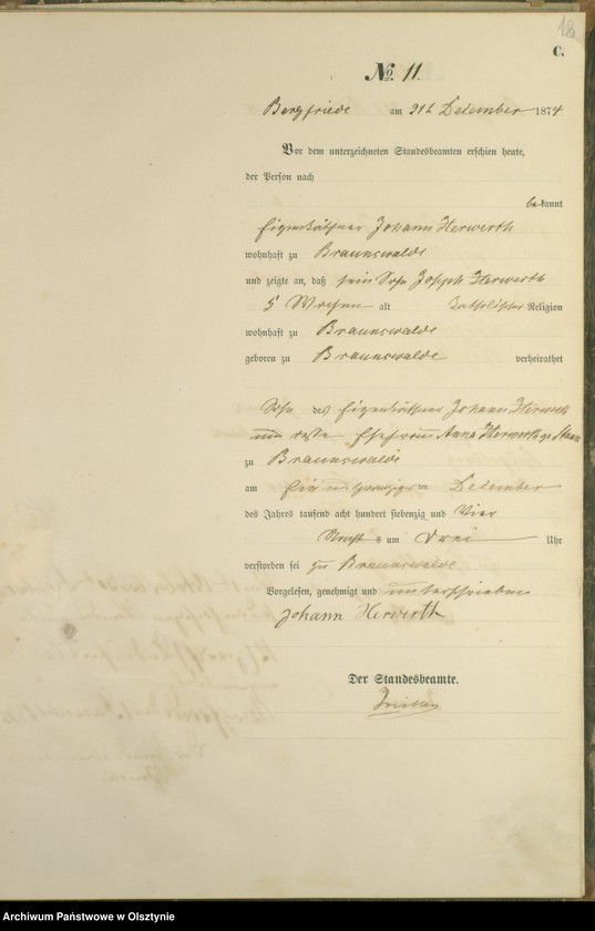 image.from.unit.number "Haupt-Sterbe-Register Nr 1 - 12"