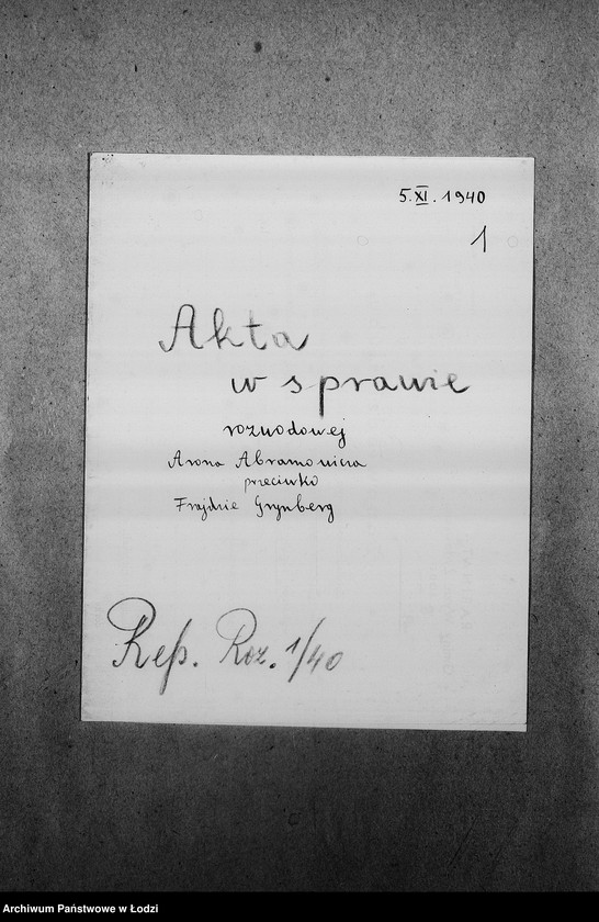 Obraz 4 z jednostki "[Sprawy rozwodowe]"