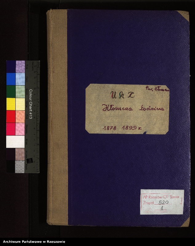 Obraz 2 z jednostki "Księga urodzeń, małżeństw i zgonów dla miejscowości Hłomcza, Łodzina, Mrzygłód"