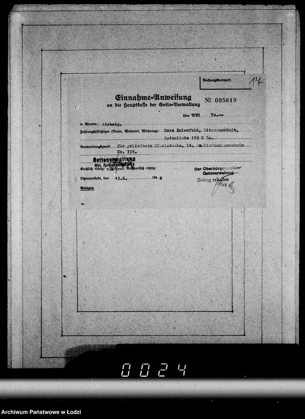 Obraz 20 z jednostki "Konto 00, Komm.381-410 [Rachunki i przekazy pieniężne]"