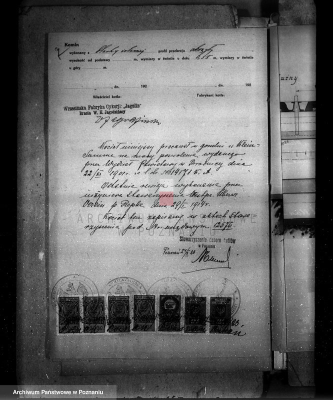 Obraz 11 z jednostki "Poznańska Termochemiczna Przetwórnia padliny Poznań-Główna nr woj. 167 pierwszy własność Bracia Drabińscy tartak w Janówcu pow. żniński"