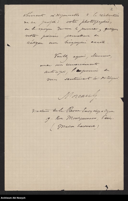 image.from.unit.number "Artykuły słowników biograficznych i encyklopedii. Korespondencja dla ustalenia danych biograficznych I. J. Paderewskiego"