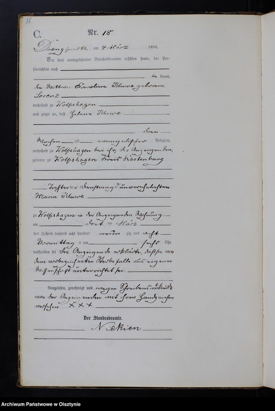image.from.unit.number "Sterbe-Haupt-Register Nr 1 - 100"