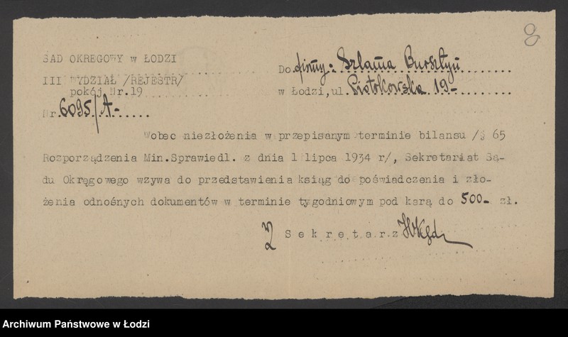 Obraz 10 z jednostki "Szlama Bursztyn – stolarnia"