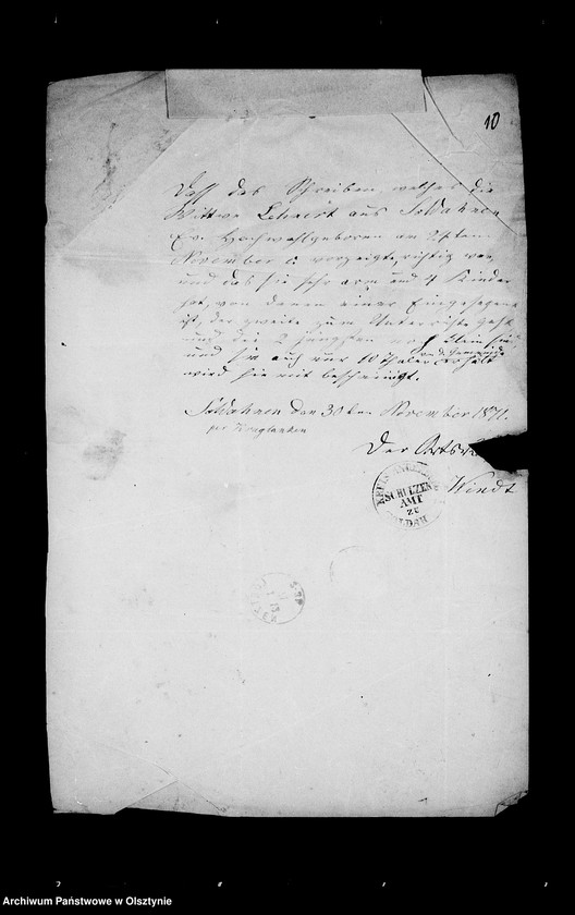 image.from.unit.number "/Auf Wunsch der Gfin Anna Lehndorff ausgestellte Atteste u. Gutachten über Bittsteller/"