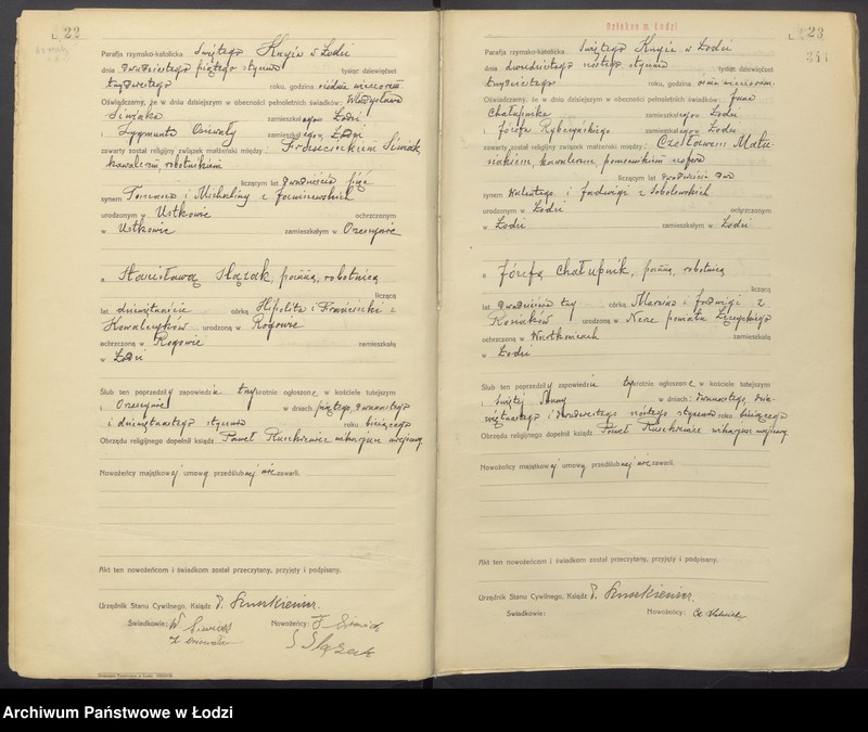 Obraz 14 z jednostki "Akta małżeństw"