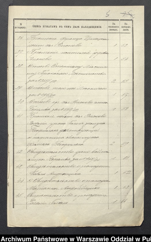 image.from.unit.number "O urządzaniu chłopów byłej państwowej wsi Wiśniewo wchodzącej w skład byłej ekonomii Leszczydół, gm. Poręba"