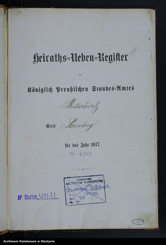 image.from.unit.number "Heiraths-Neben-Register Nr 1 - 20"