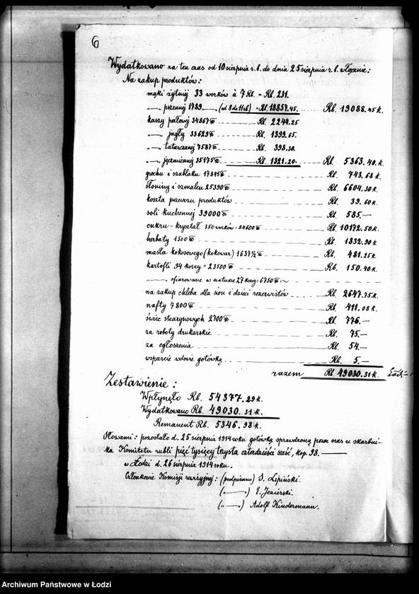 Obraz 9 z jednostki "[Rozliczenia finansowe Komitetu Tanich Kuchen i Komitetu Obywatelskiego Niesienia Pomocy Biednym]"