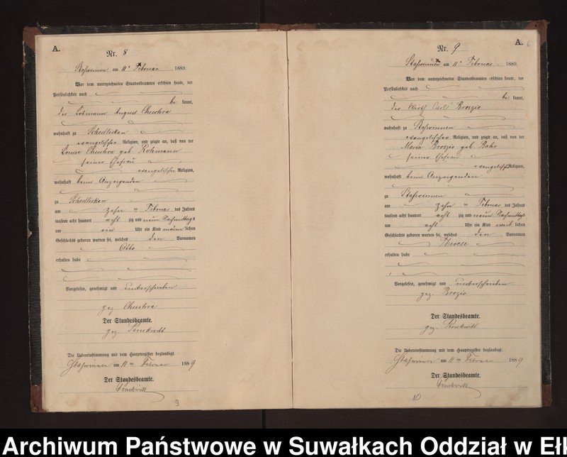 image.from.unit.number "Geburts-Neben-Register des Preussischen Standes-Amtes Stasswinnen Kreis Loetzen"
