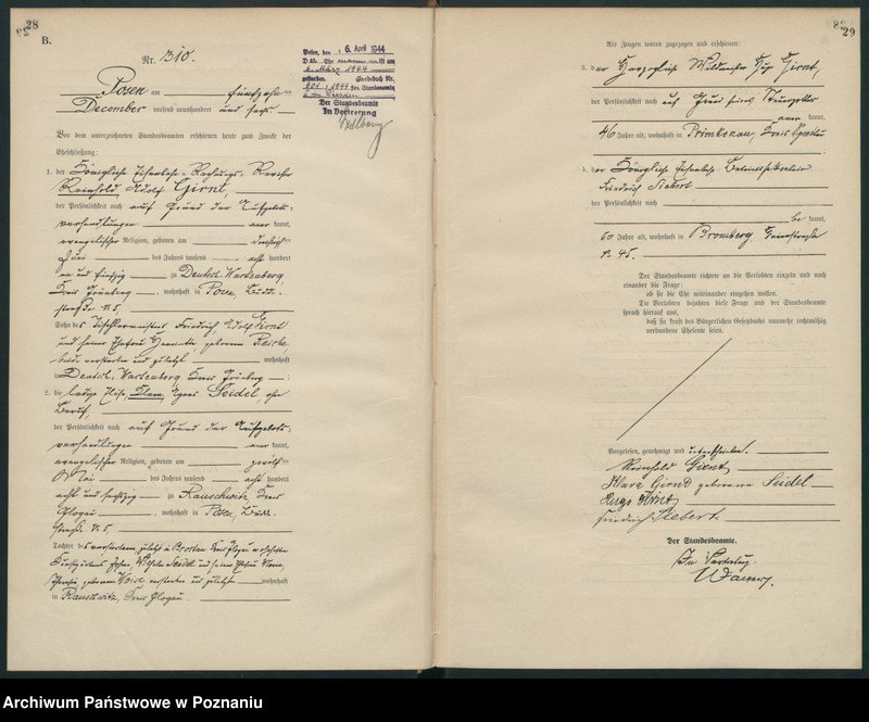 Obraz 17 z jednostki "Księga miejscowa małżeństw"