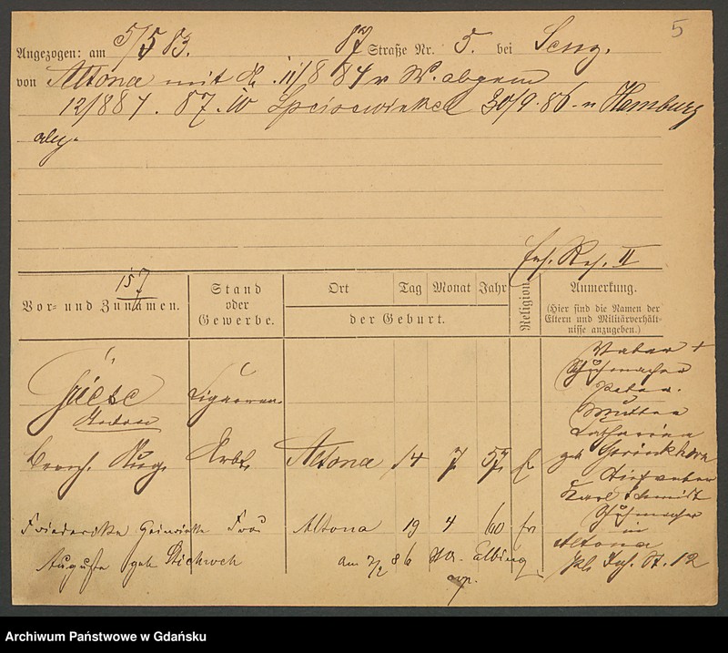 image.from.unit.number "Karty meldunkowe: Griese - Grimm"