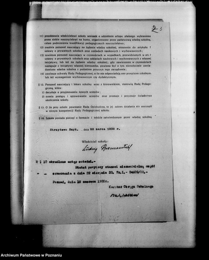 Obraz 7 z jednostki "Prywatna Szkoła Powszechna z niemieckim językiem nauczania Strzyżewo powiat Gniezno"