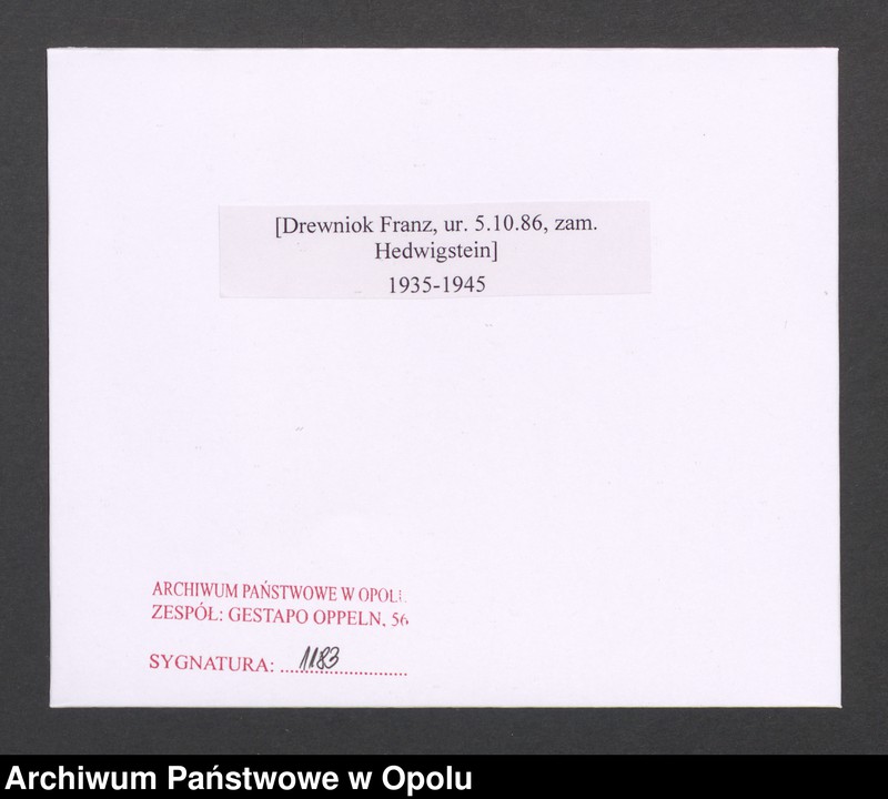 image.from.unit.number "[Drewniok Franz, ur. 5.10.1886, zam. Hedwigstein]"