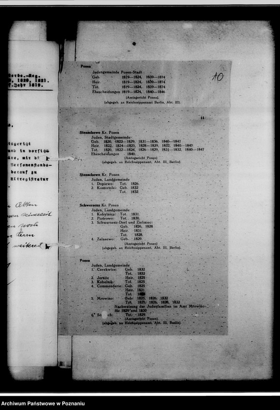 Obraz 17 z jednostki "Register der Juden, Dissidenten und Kirchenbuchduplikate der Amtsgerichte des Warthegaues"