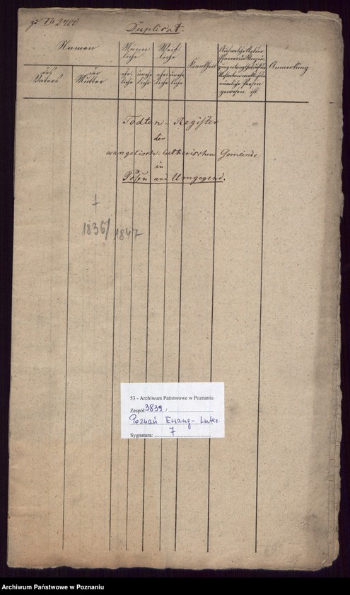 Obraz 2 z jednostki "Todtenregister"