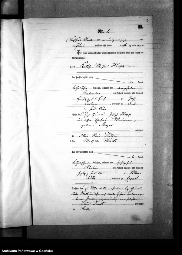 image.from.team "Urząd Stanu Cywilnego w Oliwie-Leśnictwie, obecnie część Gdańska"