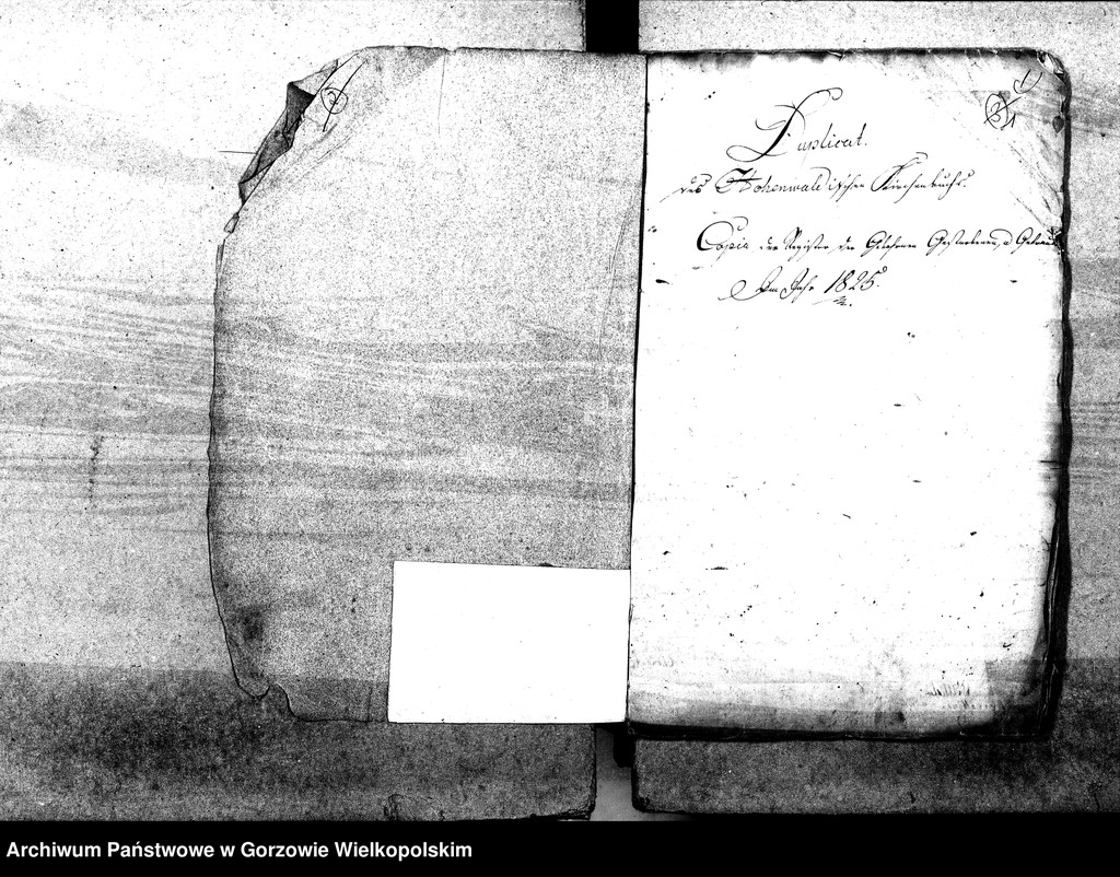 image.from.unit.number "Duplikate der Kirchenbücher von der Parochie Hohenwalde (Wysoka)"