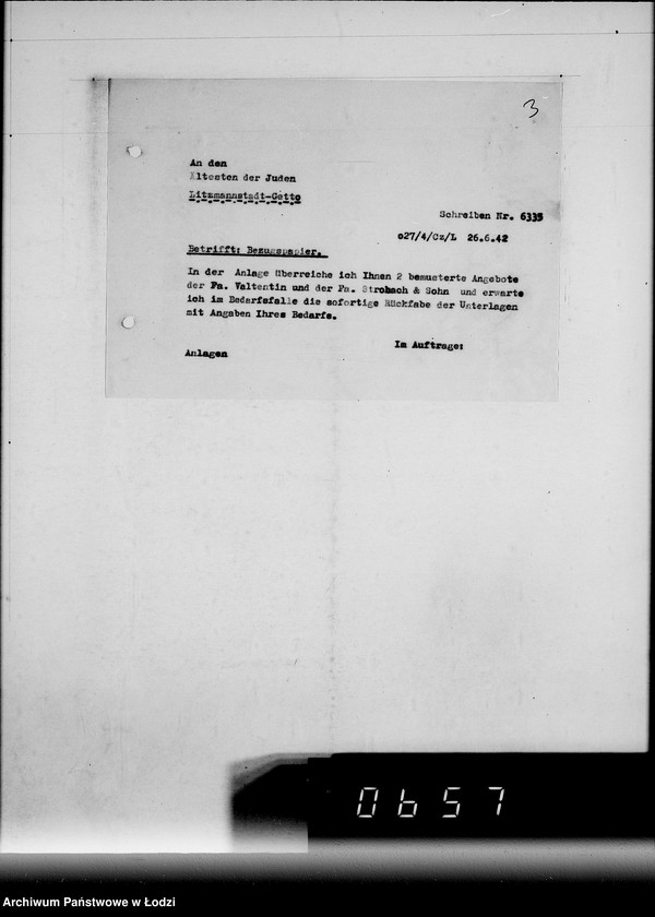 Obraz 7 z jednostki "Buntpapier.[Zapotrzebowania dla Getta]"