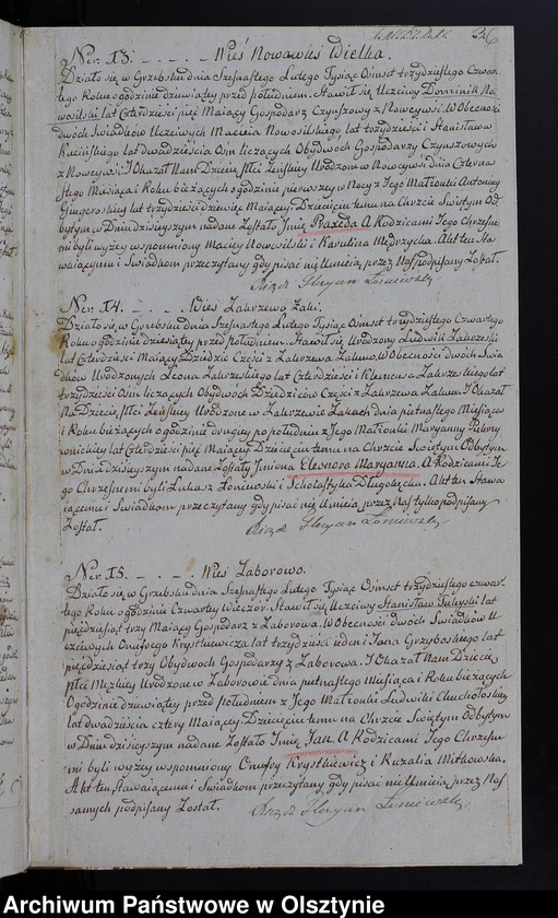 image.from.unit.number "Akta Stanu Cywilnego Gminy Grzebskiey Urodzenia, Zawartych Małżeństw, Zeyścia z Roku 1834"