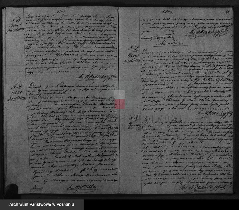 Obraz 13 z jednostki "Dowody urodzonych, zaślubionych i zmarłych"