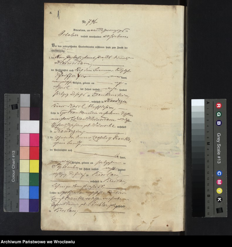 image.from.unit.number "Heiraths-Haupt-Register Breslau II 1907 Band 5"