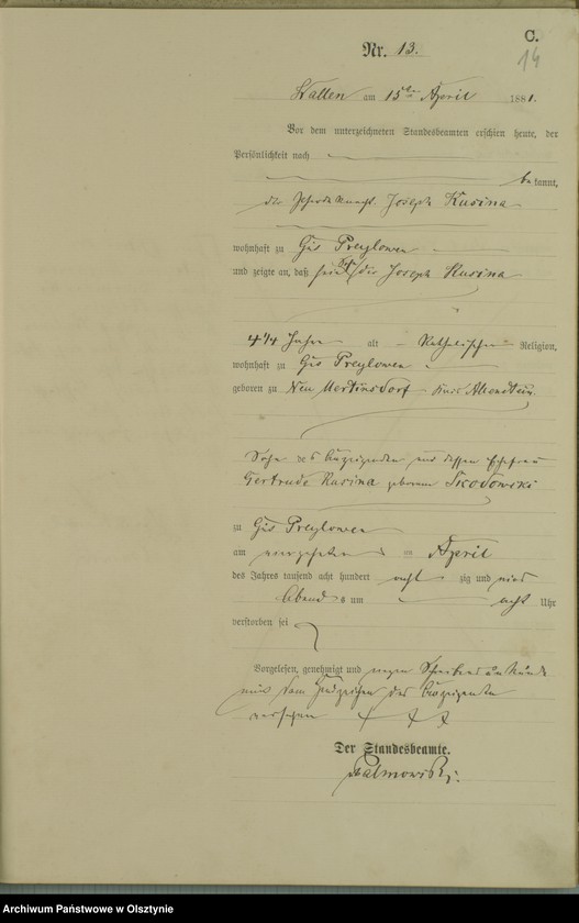 image.from.unit.number "Sterbe-Haupt-Register Nr 1 - 27"