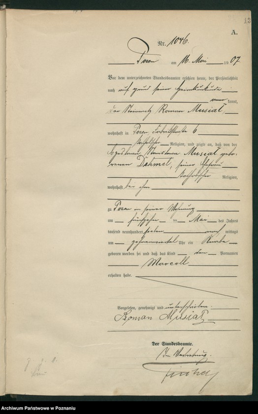 Obraz 15 z jednostki "Księga miejscowa urodzeń tom III [Rejestr główny urodzeń]"