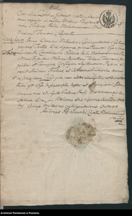 image.from.team "Akta stanu cywilnego Parafii Rzymskokatolickiej Skalmierzyce (pow. ostrowski)"