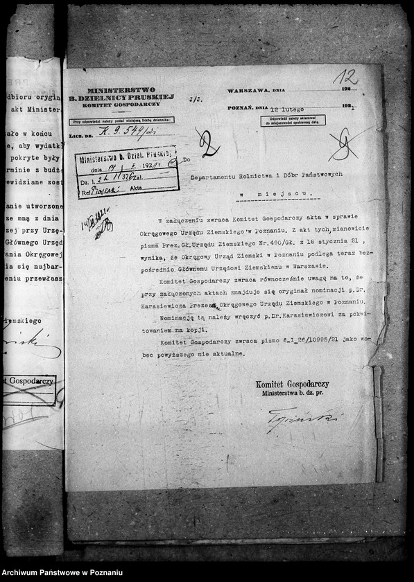 image.from.unit.number "Sprawy agrarnej reformy Urząd Osadniczy - organizacja"