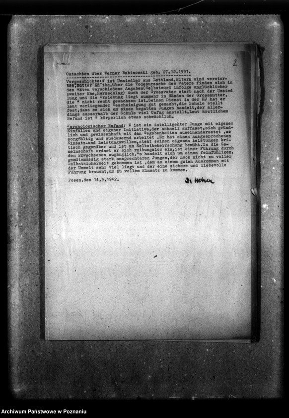 Obraz 6 z jednostki "Dem Lebensborn noch vorzuschlagen [Wyniki badań psychologicznych dzieci przewidzianych do przekazania organizacji "Lebensborn"]."